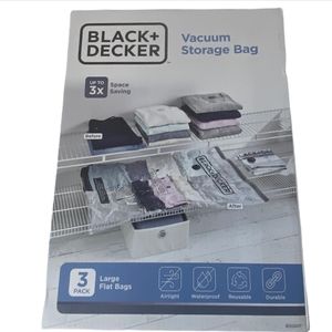 Black+Decker Vacuum Storage Bags w/Pump 3 large Bags, Space saving!!!
